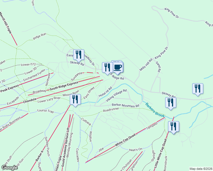 map of restaurants, bars, coffee shops, grocery stores, and more near 11 Cascades Drive in Newry