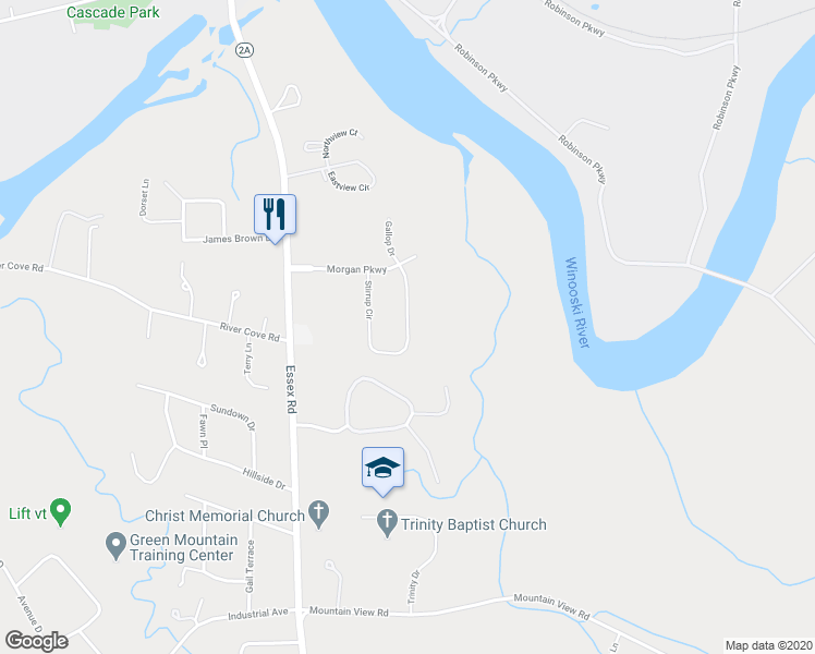 map of restaurants, bars, coffee shops, grocery stores, and more near 267 Stirrup Circle in Williston