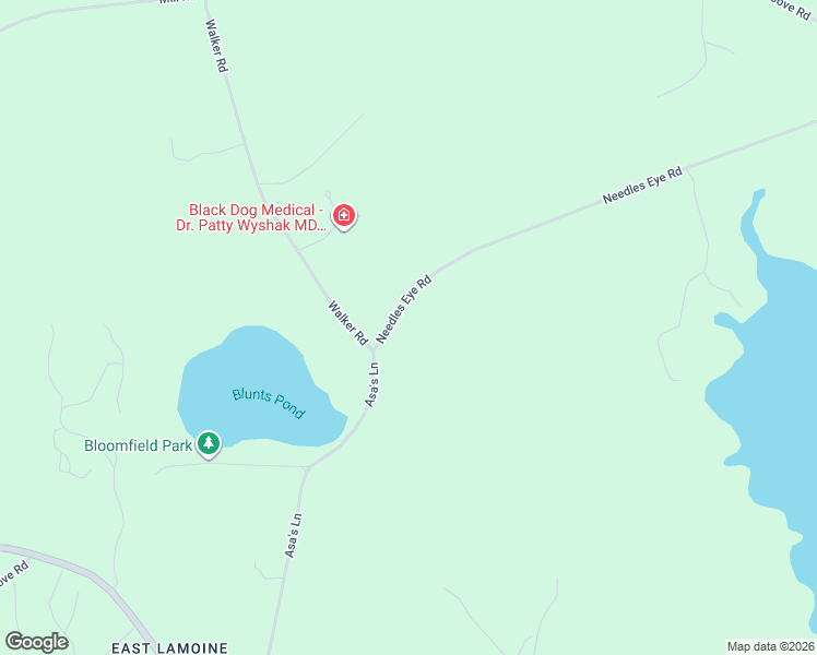 map of restaurants, bars, coffee shops, grocery stores, and more near 64 Needle's Eye Road in Lamoine