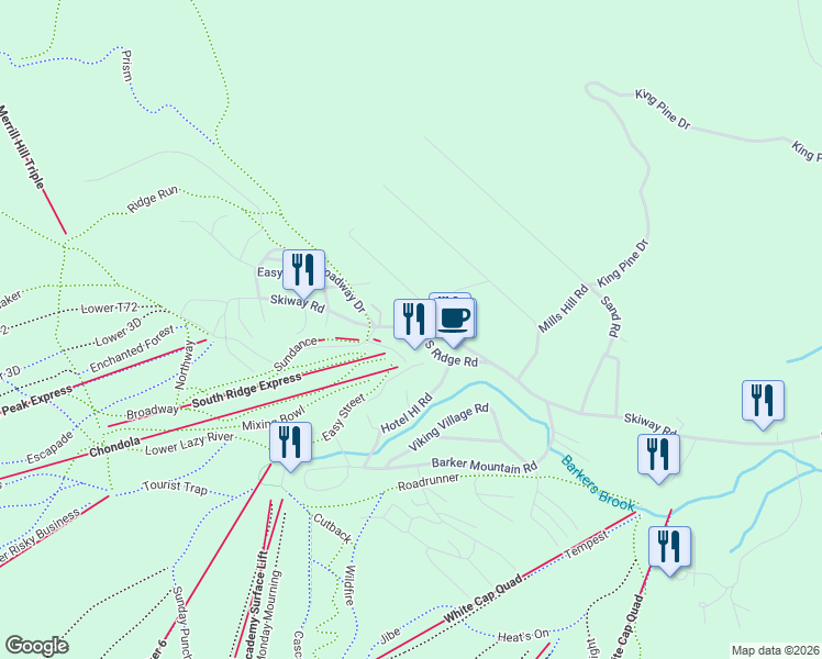 map of restaurants, bars, coffee shops, grocery stores, and more near 15 South Ridge Road in Newry