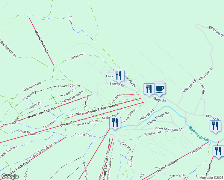 map of restaurants, bars, coffee shops, grocery stores, and more near 5033 Fall Line Drive in Newry