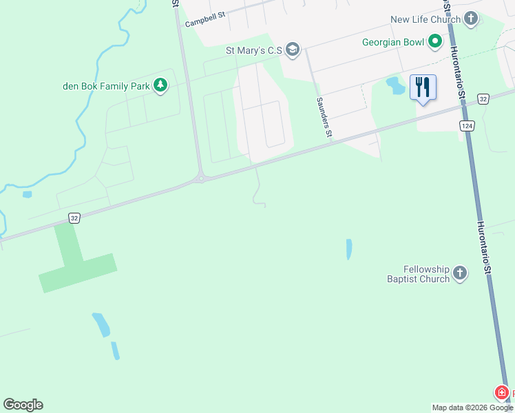 map of restaurants, bars, coffee shops, grocery stores, and more near 7833 Poplar Sideroad in Collingwood
