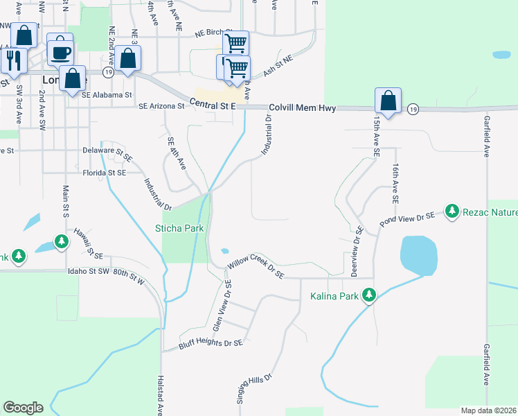 map of restaurants, bars, coffee shops, grocery stores, and more near 830 Industrial Park Drive Southeast in Lonsdale