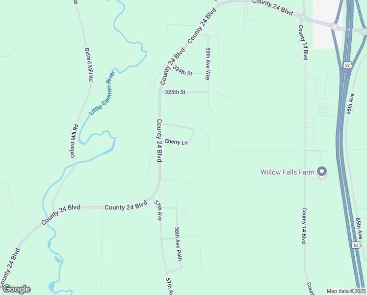 map of restaurants, bars, coffee shops, grocery stores, and more near 5846 Cherry Lane in Cannon Falls