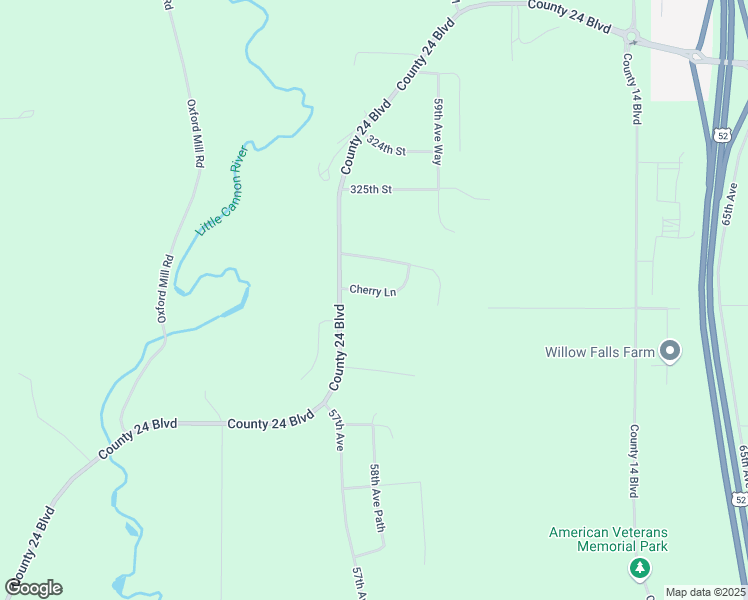 map of restaurants, bars, coffee shops, grocery stores, and more near 5846 Cherry Lane in Cannon Falls