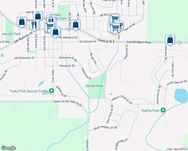 map of restaurants, bars, coffee shops, grocery stores, and more near 639 4th Circle Drive Southwest in Lonsdale