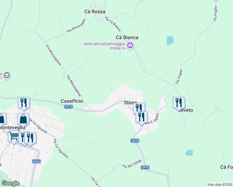 map of restaurants, bars, coffee shops, grocery stores, and more near 11 Via Fornelli in Stiore