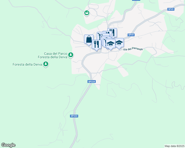 map of restaurants, bars, coffee shops, grocery stores, and more near 31 Località Coletto in Sassello