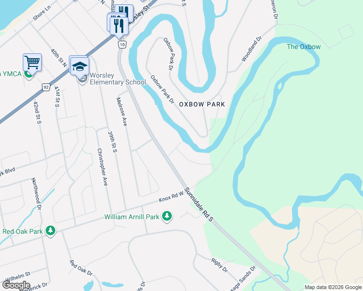 map of restaurants, bars, coffee shops, grocery stores, and more near 23 Rapid Street in Wasaga Beach
