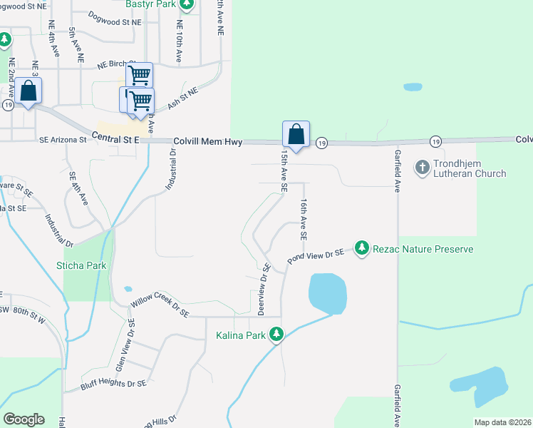 map of restaurants, bars, coffee shops, grocery stores, and more near 1469 Connecticut Drive Southeast in Lonsdale