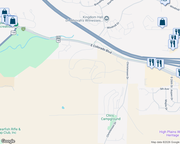 map of restaurants, bars, coffee shops, grocery stores, and more near in Spearfish