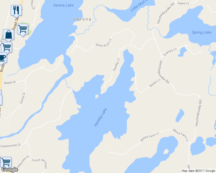map of restaurants, bars, coffee shops, grocery stores, and more near 2119 Hambly Lane in Hartington