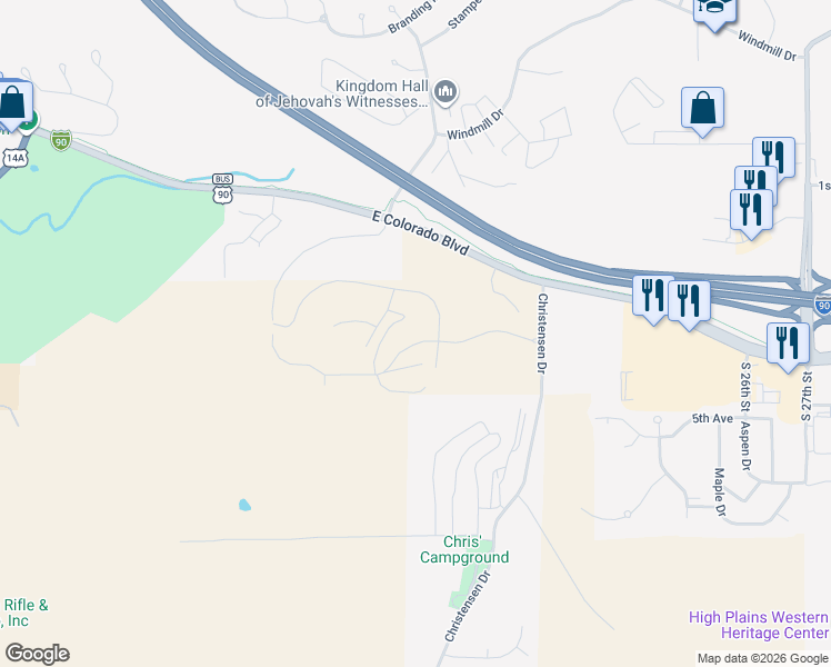 map of restaurants, bars, coffee shops, grocery stores, and more near in Spearfish