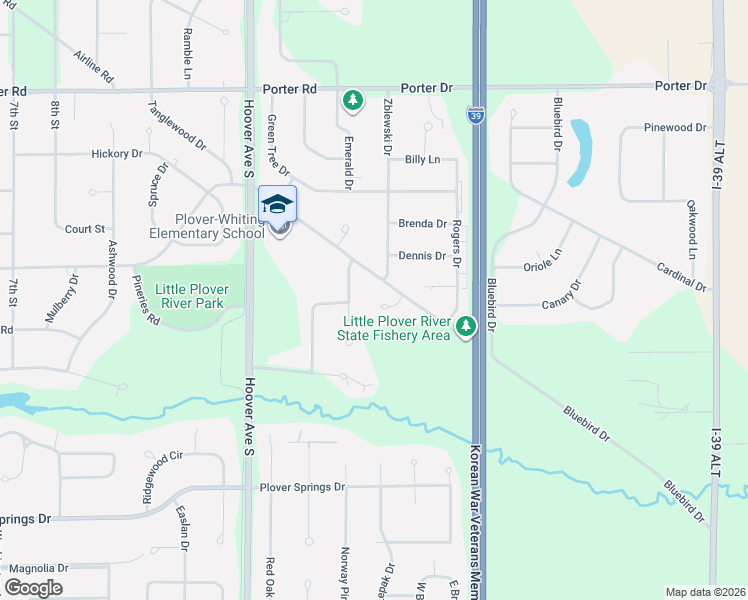 map of restaurants, bars, coffee shops, grocery stores, and more near 1421 Melissa Ct in Plover