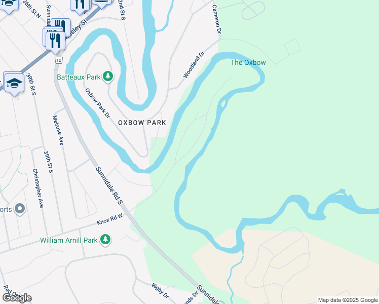 map of restaurants, bars, coffee shops, grocery stores, and more near 155 Knox Road East in Wasaga Beach