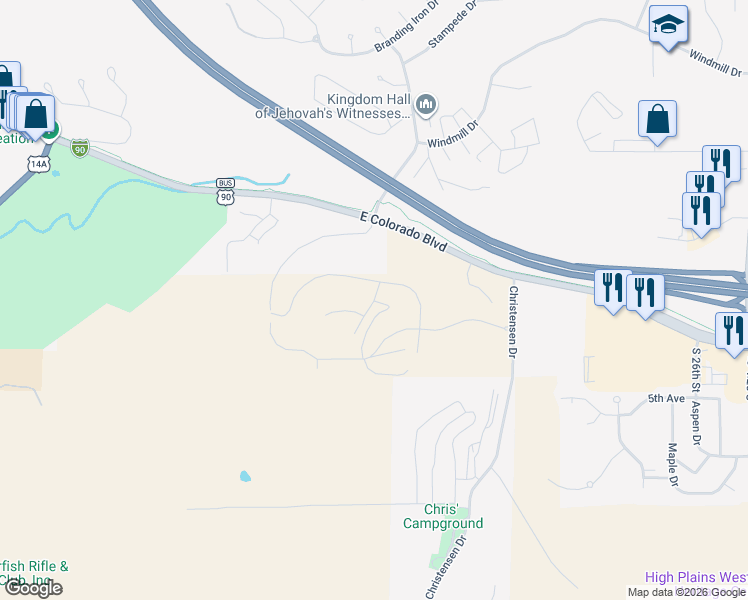 map of restaurants, bars, coffee shops, grocery stores, and more near in Spearfish