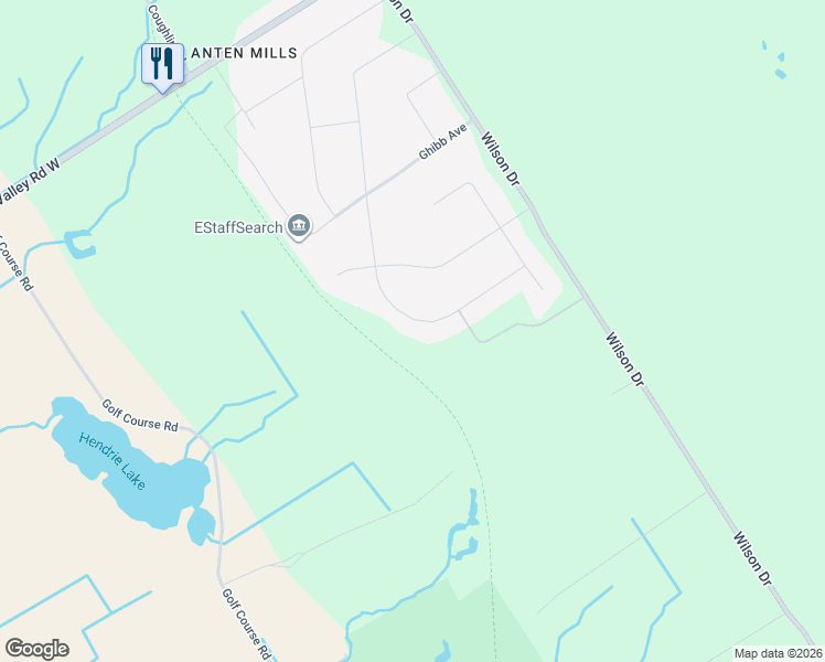 map of restaurants, bars, coffee shops, grocery stores, and more near 66 Luella Boulevard in Minesing