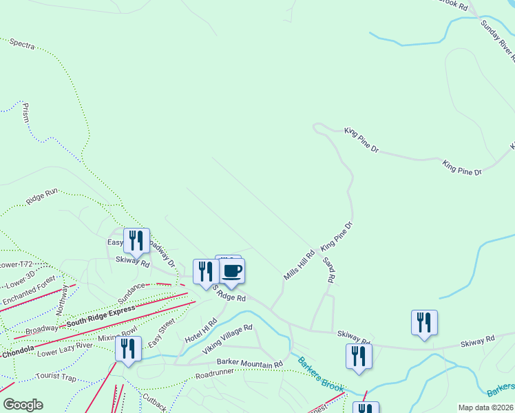 map of restaurants, bars, coffee shops, grocery stores, and more near 58 Pond Road in Newry