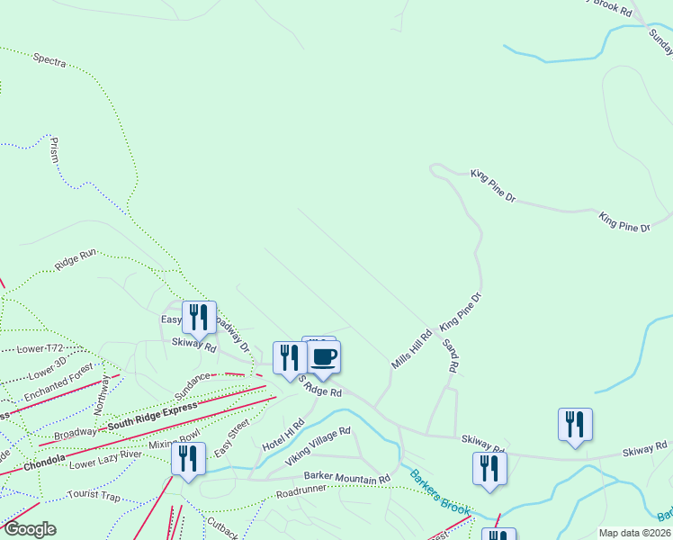 map of restaurants, bars, coffee shops, grocery stores, and more near 58 Pond Road in Newry