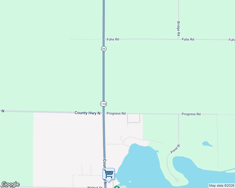 map of restaurants, bars, coffee shops, grocery stores, and more near N6590 Wisconsin 22 in Manawa
