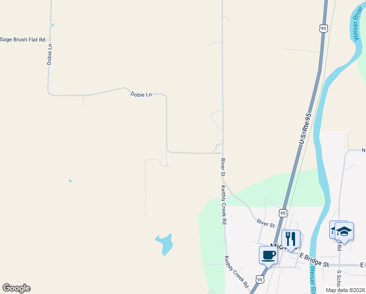 map of restaurants, bars, coffee shops, grocery stores, and more near 2240 Waite Road in Midvale