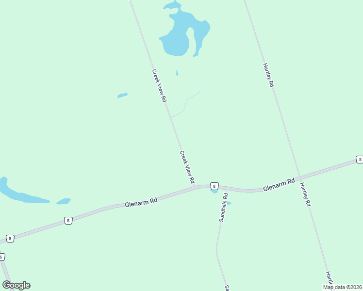 map of restaurants, bars, coffee shops, grocery stores, and more near Creek View Road in Kawartha Lakes