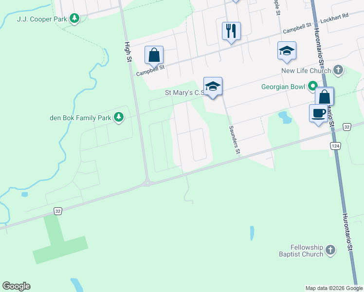 map of restaurants, bars, coffee shops, grocery stores, and more near 43 Clark Street in Collingwood