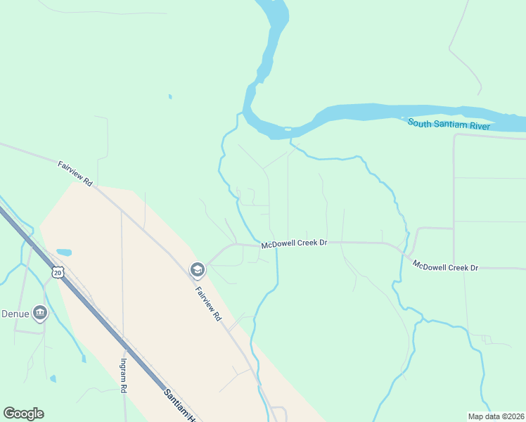 map of restaurants, bars, coffee shops, grocery stores, and more near 30450 Santiam River Road in Lebanon