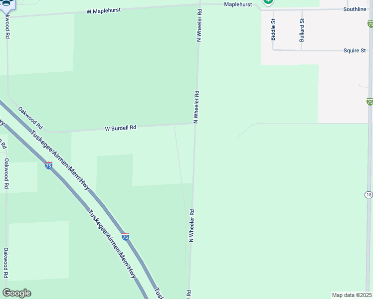 map of restaurants, bars, coffee shops, grocery stores, and more near 9777-9917 North Wheeler Road in Roscommon