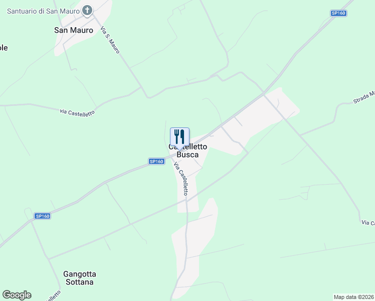 map of restaurants, bars, coffee shops, grocery stores, and more near in Castelletto Busca