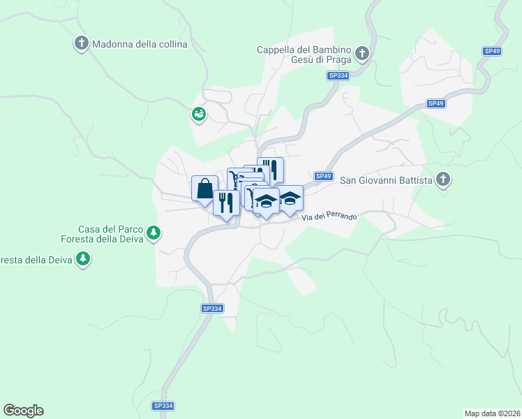 map of restaurants, bars, coffee shops, grocery stores, and more near 9 Piazza Giacomo Rolla Avvocato in Sassello