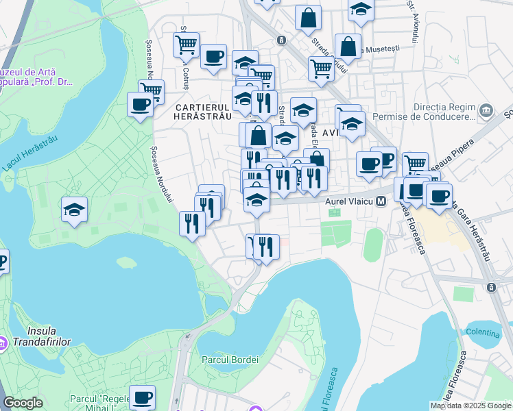 map of restaurants, bars, coffee shops, grocery stores, and more near 37 Strada Nicolae G. Caramfil in București