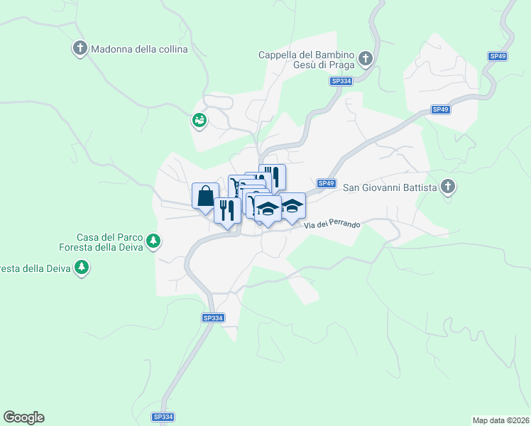 map of restaurants, bars, coffee shops, grocery stores, and more near 9 Piazza Giacomo Rolla Avvocato in Sassello
