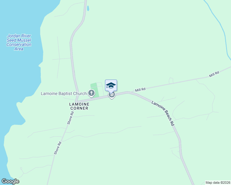 map of restaurants, bars, coffee shops, grocery stores, and more near 64 Lamoine Beach Road in Lamoine