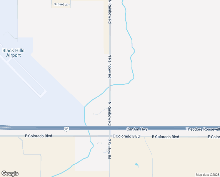 map of restaurants, bars, coffee shops, grocery stores, and more near 410 North Rainbow Road in Spearfish