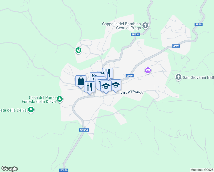 map of restaurants, bars, coffee shops, grocery stores, and more near in Sassello