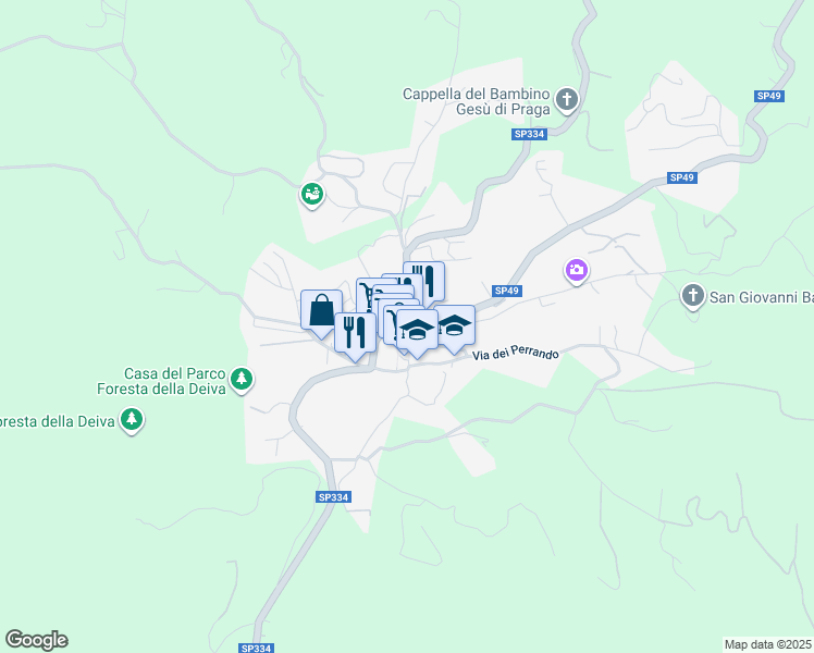 map of restaurants, bars, coffee shops, grocery stores, and more near in Sassello