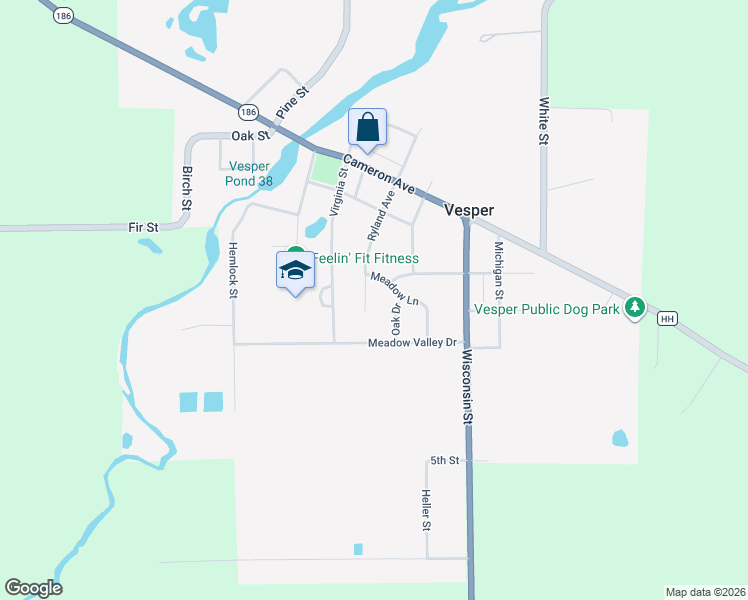 map of restaurants, bars, coffee shops, grocery stores, and more near 6438 Ryland Avenue in Vesper