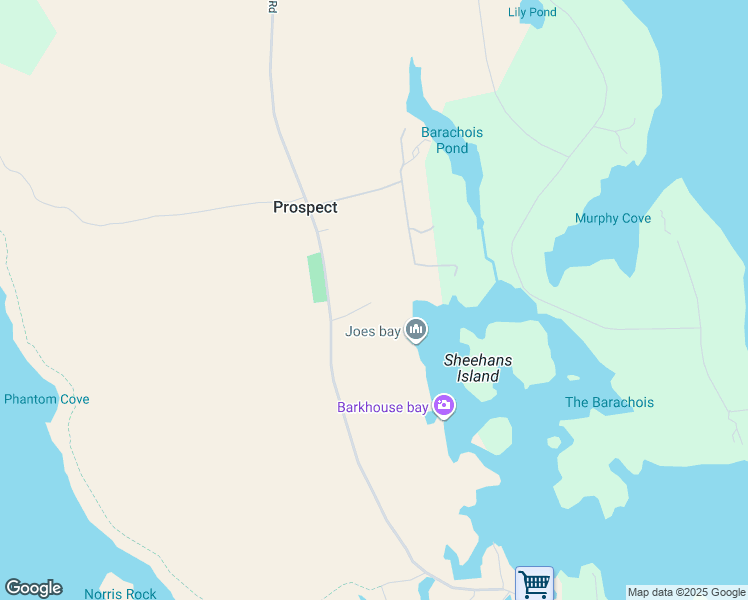 map of restaurants, bars, coffee shops, grocery stores, and more near 1330 Prospect Bay Road in Prospect