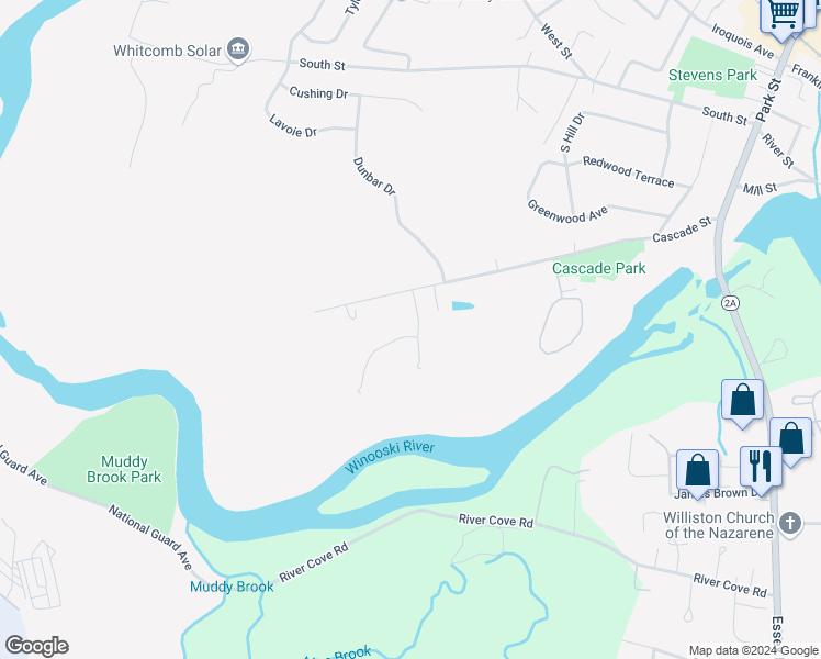 map of restaurants, bars, coffee shops, grocery stores, and more near 1 Ketcham Drive in Essex