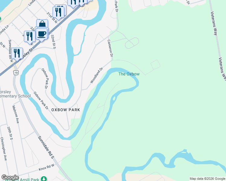 map of restaurants, bars, coffee shops, grocery stores, and more near 265 Knox Road East in Wasaga Beach