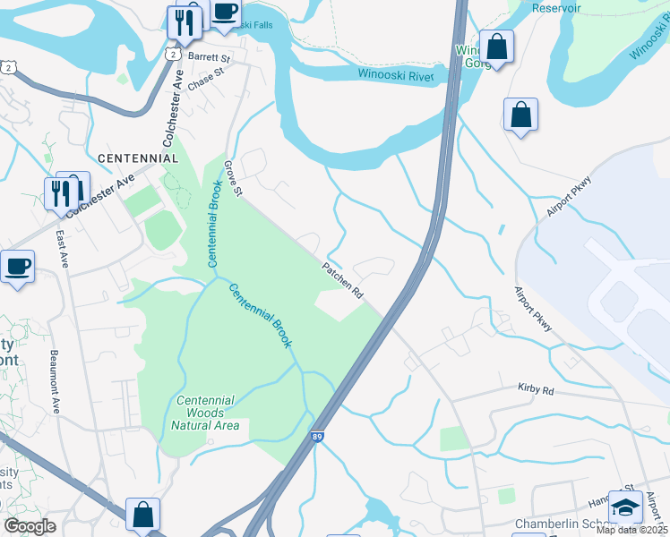 map of restaurants, bars, coffee shops, grocery stores, and more near 824 Patchen Road in Burlington