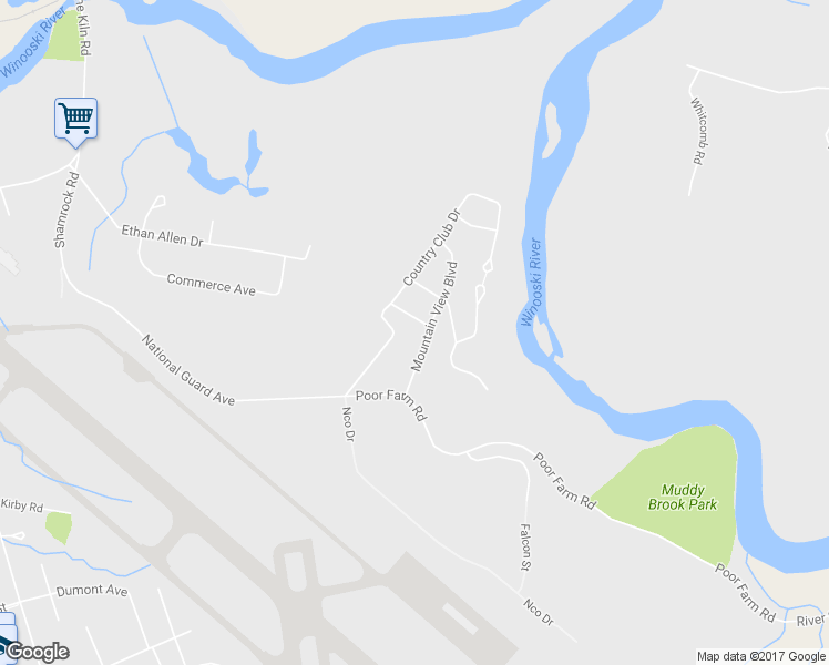 map of restaurants, bars, coffee shops, grocery stores, and more near 14 Mountain View Boulevard in South Burlington