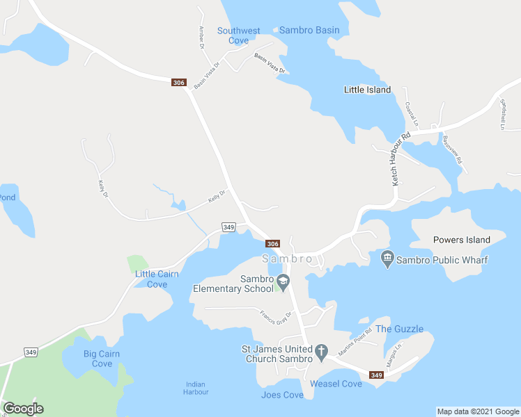 map of restaurants, bars, coffee shops, grocery stores, and more near 20 High Barrens Road in Sambro