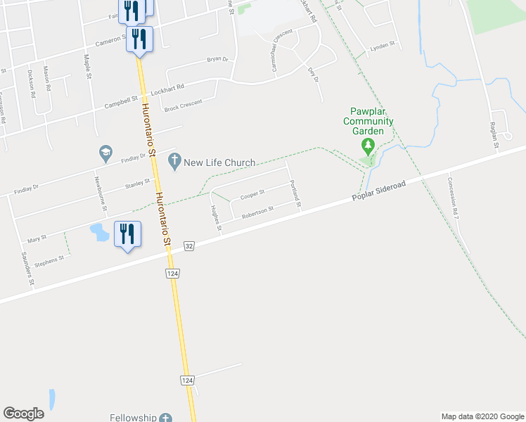 map of restaurants, bars, coffee shops, grocery stores, and more near 49 Robertson Street in Collingwood