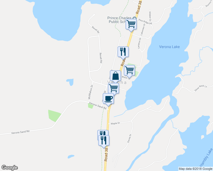 map of restaurants, bars, coffee shops, grocery stores, and more near 6074 Bank Street in Verona
