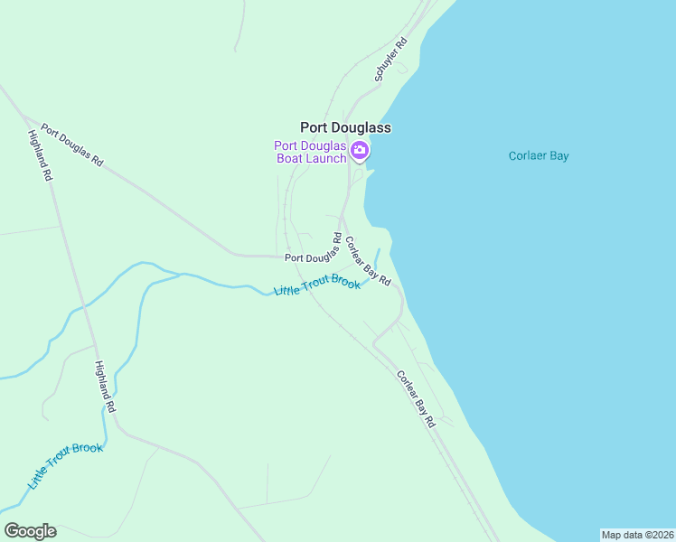 map of restaurants, bars, coffee shops, grocery stores, and more near Port Douglas Road in Keeseville