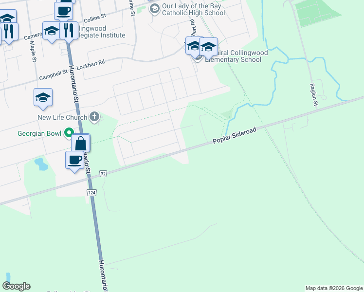 map of restaurants, bars, coffee shops, grocery stores, and more near 1 Portland Street in Collingwood