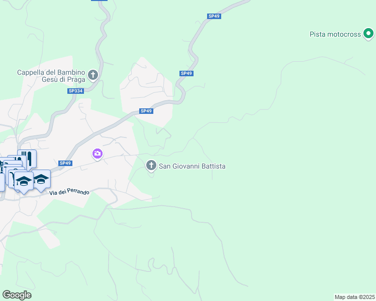 map of restaurants, bars, coffee shops, grocery stores, and more near 43 Località Accosta in Sassello