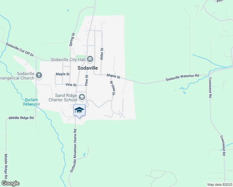 map of restaurants, bars, coffee shops, grocery stores, and more near 30593 West View Drive in Lebanon